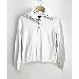 Lauren Ralph Lauren VTG sweater quarter snap 100% cotton classic casual women Mp